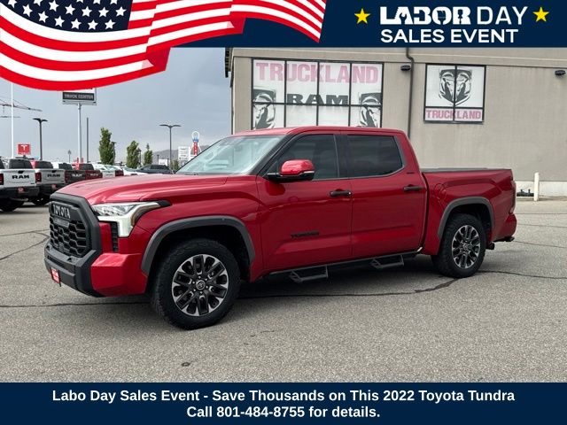 Red 2022 Toyota Tundra Pickup Truck Four-Wheel Drive Automatic