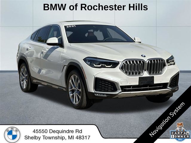 Mineral White Metallic 2021 BMW X6 SUV / Crossover All-Wheel Drive 8-Speed Automatic