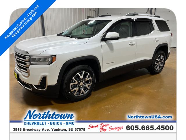 White Frost Tricoat 2023 GMC Acadia SUV / Crossover Four-Wheel Drive 9-Speed Automatic