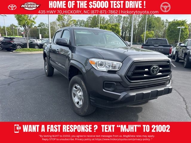 Magnetic Gray Metallic 2023 Toyota Tacoma SR V6 Double Cab 4WD Pickup Truck Four-Wheel Drive 6-Speed Automatic