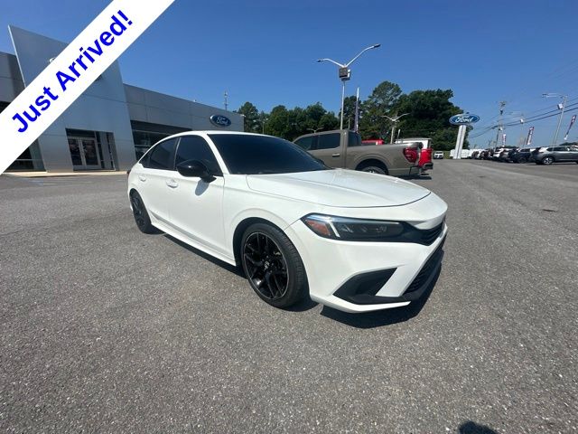 White 2024 Honda Civic Sedan Front-Wheel Drive Continuously Variable Transmission