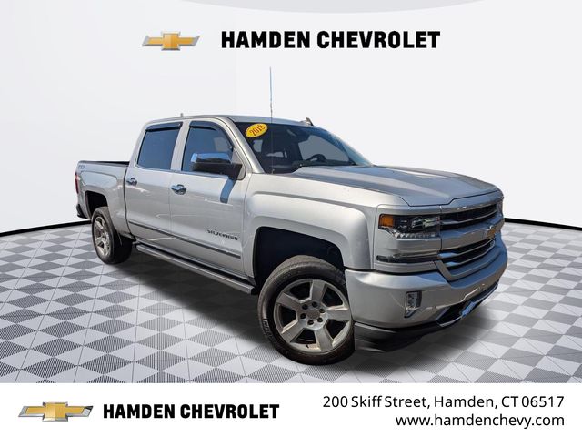 Silver Ice Metallic 2018 Chevrolet Silverado 1500 Pickup Truck Four-Wheel Drive 8-Speed Automatic Overdrive