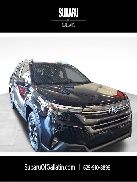 Crystal Black Silica 2025 Subaru Forester Premium Crossover AWD SUV / Crossover All-Wheel Drive Continuously Variable Transmission