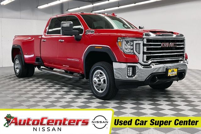 Cardinal Red 2023 GMC Sierra 3500HD SLT Crew Cab LB DRW 4WD Pickup Truck Four-Wheel Drive 10-Speed Automatic