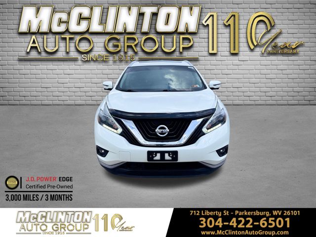 2018 White Nissan Murano SL AWD SUV