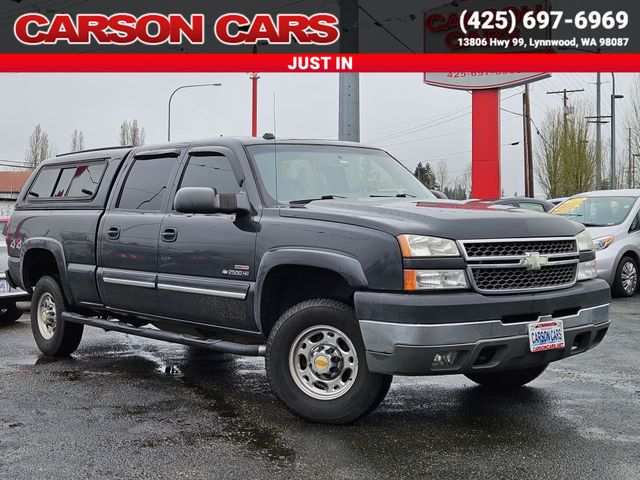 2005 Gray Chevrolet Silverado 2500HD for Sale In Lynnwood WA - Everett WA - Seattle WA at Carson Cars Stock 36321 VIN 1GCHK23225F849847