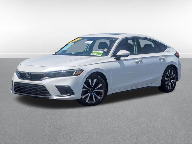 Platinum White Pearl 2023 Honda Civic Hatchback EX-L FWD Hatchback Front-Wheel Drive Continuously Variable Transmission