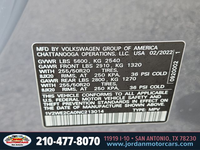 Used Car 2022 Volkswagen Atlas Cross Sport  3.6l V6 Se W/technology For Sale Under $30,000 In San Antonio, Texas