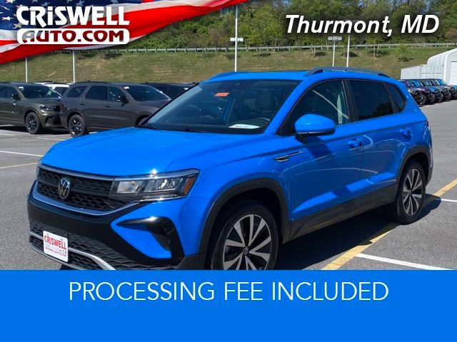 Blue 2023 Volkswagen Taos SE 4Motion SUV / Crossover All-Wheel Drive 7-Speed Dual Clutch