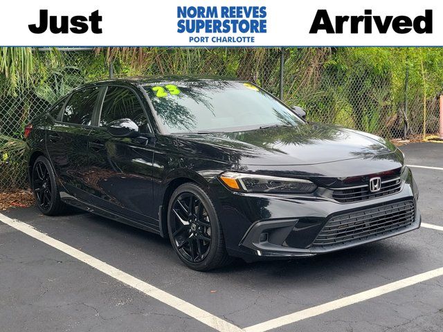 Black 2023 Honda Civic Sedan Front-Wheel Drive Continuously Variable Transmission
