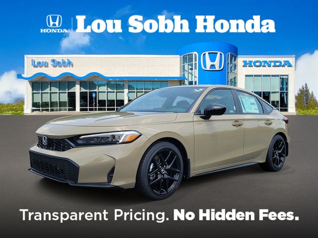 Sand Dune Pearl 2026 Honda Civic Hatchback Hatchback Front-Wheel Drive Continuously Variable Transmission