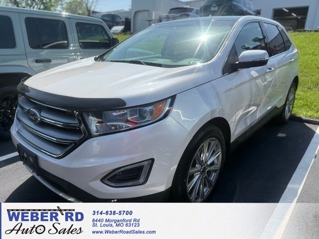 White Platinum Clearcoat Metallic 2017 Ford Edge Titanium AWD SUV / Crossover All-Wheel Drive 6-Speed Automatic
