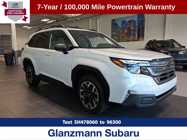 Crystal White Pearl 2025 Subaru Forester SUV / Crossover All-Wheel Drive Continuously Variable Transmission