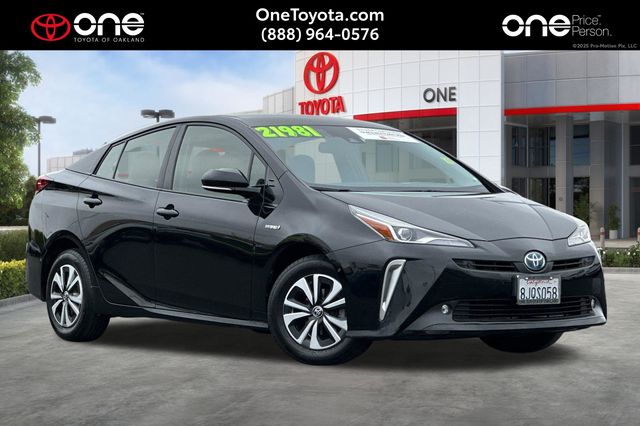 Midnight Black Metallic 2019 Toyota Prius Hatchback All-Wheel Drive Continuously Variable Transmission