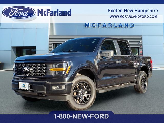 Black 2024 Ford F-150 STX 4dr SuperCrew 4WD Pickup Truck Four-Wheel Drive Automatic