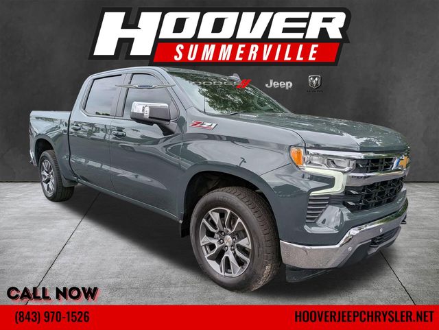 Cypress Gray 2025 Chevrolet Silverado 1500 LT Crew Cab 4WD Pickup Truck Four-Wheel Drive Automatic