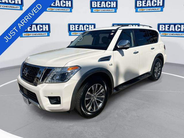 Pearl White 2018 Nissan Armada SL SUV / Crossover 4X2 7-Speed Automatic