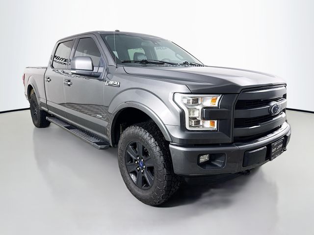 Gray 2016 Ford F-150 Lariat SuperCrew LB 4WD Pickup Truck Four-Wheel Drive 6-Speed Automatic