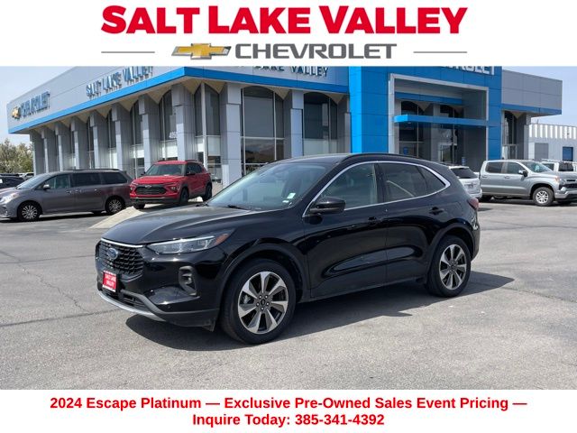 Agate Black Metallic 2024 Ford Escape Platinum AWD SUV / Crossover All-Wheel Drive 8-Speed Automatic