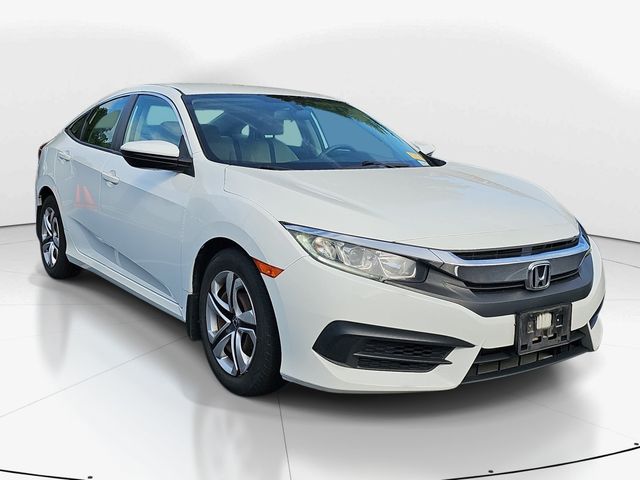 Taffeta White 2016 Honda Civic Sedan Front-Wheel Drive Continuously Variable Transmission