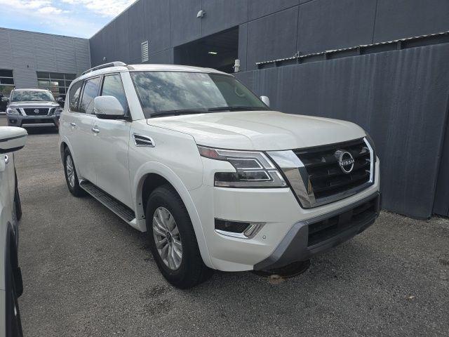 Aspen White Tricoat 2023 Nissan Armada SV 4WD SUV / Crossover Four-Wheel Drive 7-Speed Automatic