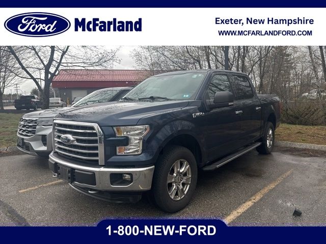Blue 2015 Ford F-150 XLT SuperCrew 4WD Pickup Truck Four-Wheel Drive 6-Speed Automatic