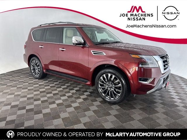 Coulis Red Pearl 2024 Nissan Armada Platinum 4WD SUV / Crossover Four-Wheel Drive 7-Speed Automatic