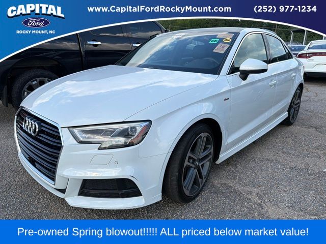 Glacier White 2019 Audi A3 Sedan Front-Wheel Drive 7-Speed Automatic