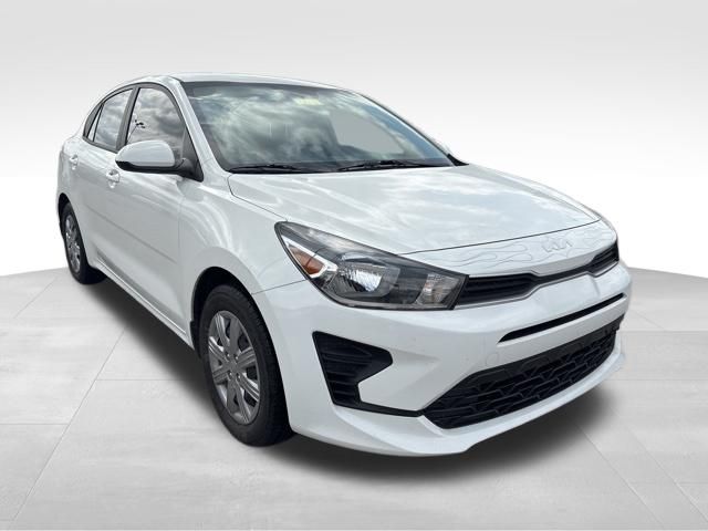 Clear White 2022 Kia Rio LX FWD Sedan Front-Wheel Drive Continuously Variable Transmission
