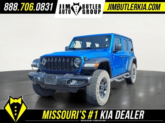 Hydro Blue Pearl Coat 2024 Jeep Wrangler SUV / Crossover Four-Wheel Drive 6-Speed Manual