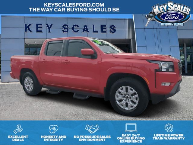 Red Alert 2023 Nissan Frontier SV Crew Cab RWD Pickup Truck 4X2 9-Speed Automatic