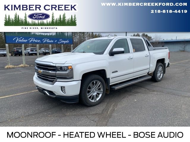 White (Iridescent Pearl Tricoat) 2017 Chevrolet Silverado 1500 High Country Crew Cab 4WD Pickup Truck Four-Wheel Drive 8-Speed Automatic Overdrive
