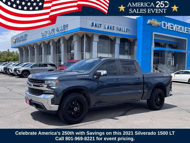 Gray 2021 Chevrolet Silverado 1500 Pickup Truck Four-Wheel Drive 8-Speed Automatic