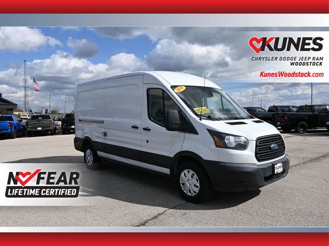 Oxford White 2019 Ford Transit Cargo 250 Medium Roof LWB RWD with Sliding Passenger-Side Door Van Rear-Wheel Drive 6-Speed Automatic Overdrive