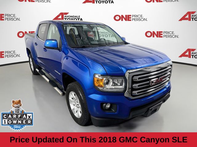 Marine Blue Metallic 2018 GMC Canyon Pickup Truck Four-Wheel Drive 8-Speed Automatic