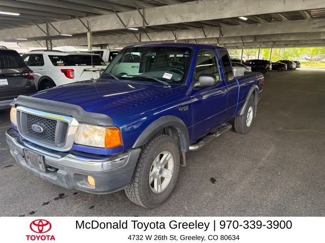 Sonic Blue Clearcoat Metallic 2004 Ford Ranger 4 Dr XLT 4WD Extended Cab SB Pickup Truck Four-Wheel Drive 5-Speed Automatic