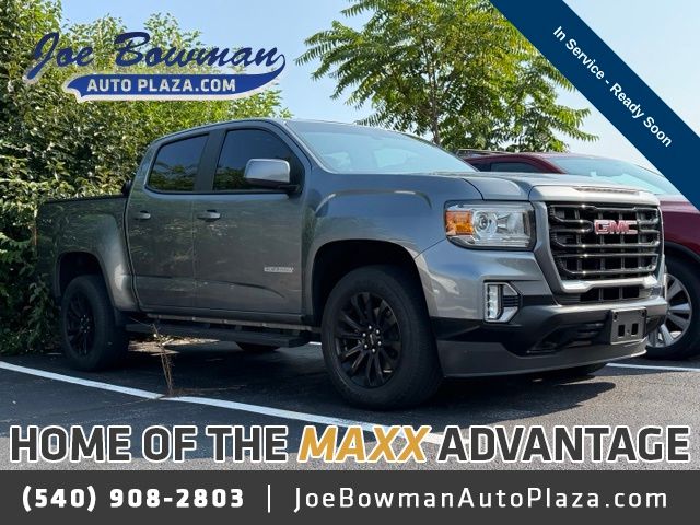 Gray (Satin Steel Metallic) 2022 GMC Canyon Pickup Truck Four-Wheel Drive 8-Speed Automatic