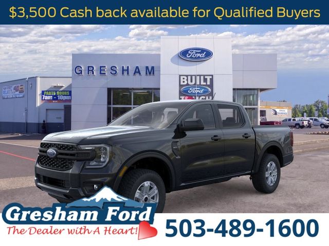 Shadow Black 2025 Ford Ranger Pickup Truck Four-Wheel Drive Automatic