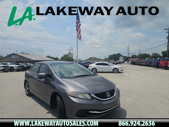 Gray 2015 Honda Civic Sedan Front-Wheel Drive Continuously Variable Transmission