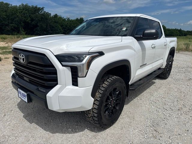 White (Wind Chill Pearl) 2024 Toyota Tundra SR5 CrewMax Cab 4WD Pickup Truck Four-Wheel Drive Automatic