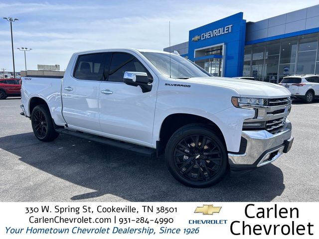 Summit White 2022 Chevrolet Silverado 1500 LTZ Crew Cab 4WD Pickup Truck Four-Wheel Drive 8-Speed Automatic