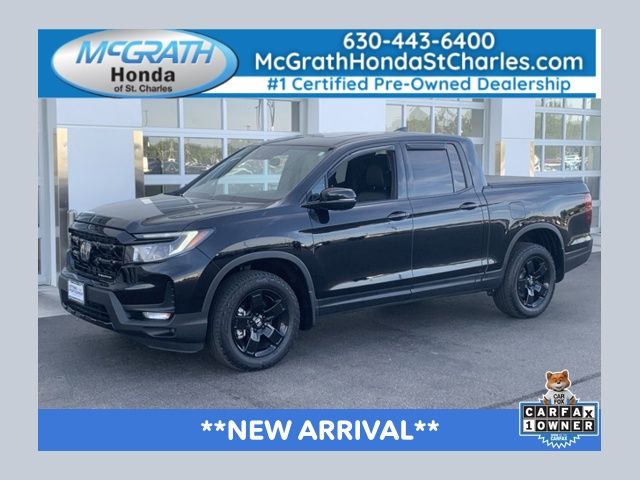 Crystal Black Pearl 2024 Honda Ridgeline Pickup Truck All-Wheel Drive 9-Speed Automatic