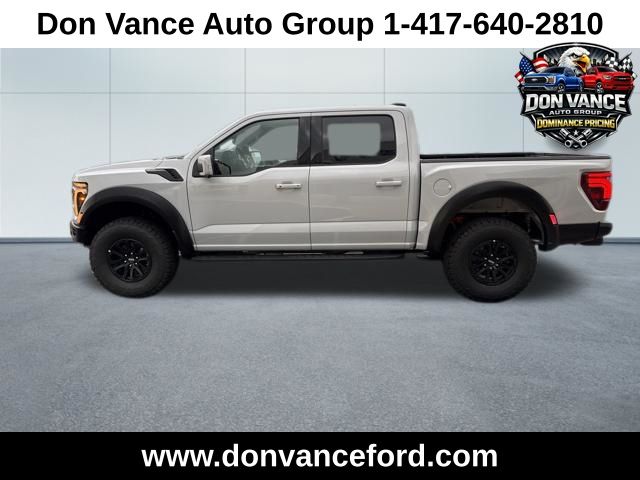 Space White Metallic 2025 Ford F-150 Raptor SuperCrew 4WD Pickup Truck Four-Wheel Drive Automatic