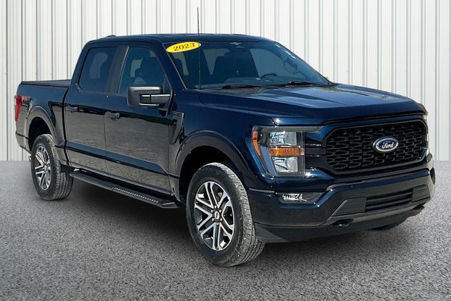 Antimatter Blue Metallic 2023 Ford F-150 XL SuperCrew 4WD Pickup Truck Four-Wheel Drive Automatic