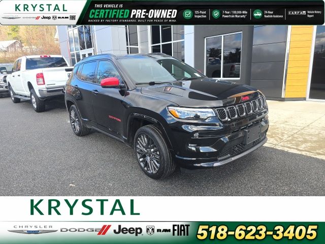 Diamond Black Crystal Pearlcoat 2023 Jeep Compass (Red) Edition 4WD SUV / Crossover Four-Wheel Drive 8-Speed Automatic