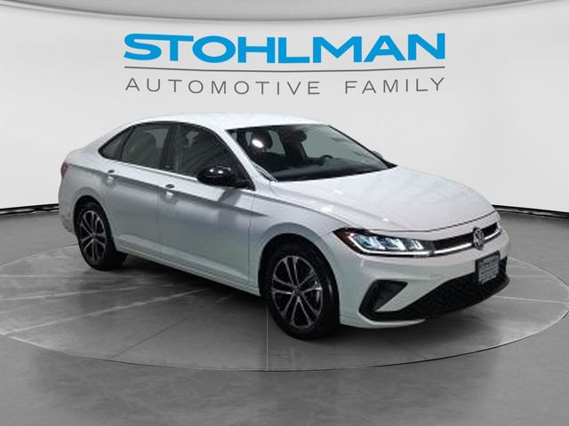Pure White 2025 Volkswagen Jetta Sport FWD Sedan Front-Wheel Drive 8-Speed Automatic