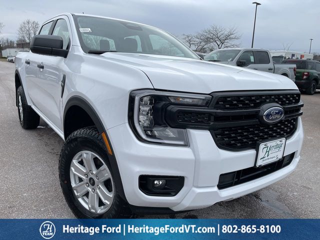 Oxford White 2025 Ford Ranger XL SuperCrew 4WD Pickup Truck Four-Wheel Drive Automatic