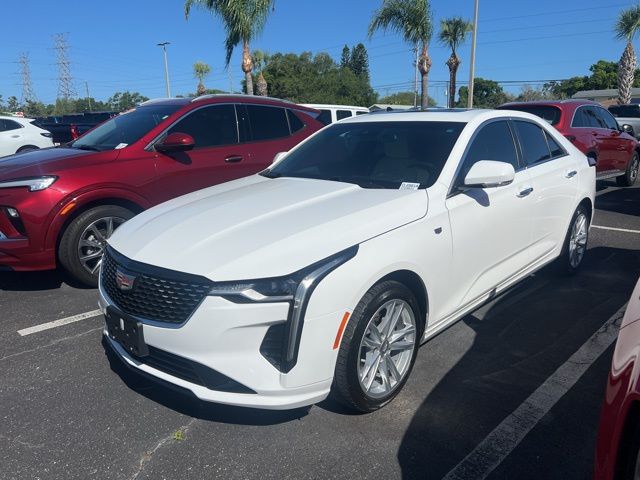 Summit White 2023 Cadillac CT4 Luxury AWD Sedan All-Wheel Drive 8-Speed Automatic