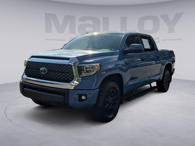 Blue 2018 Toyota Tundra Pickup Truck Four-Wheel Drive 6-Speed Automatic Overdrive
