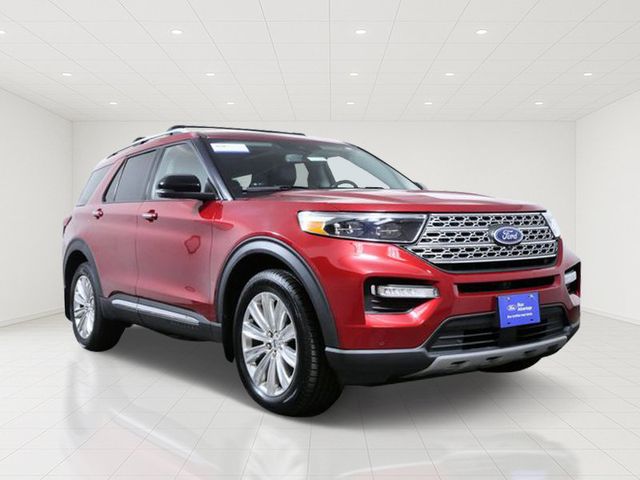 Red 2021 Ford Explorer Hybrid SUV / Crossover All-Wheel Drive Automatic